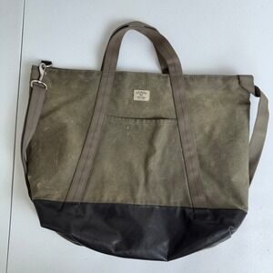 Billykirk No. 540 Standard Issue East West Tote Olive Waxed Canvas Made in USA